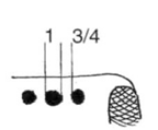 Čmeláci PLUS - Schéma rozložení jednoduchých oček na hlavě čmeláka podvojného - Bombus cryptarum - Zdroj Fauna Helvetica Apidae 1